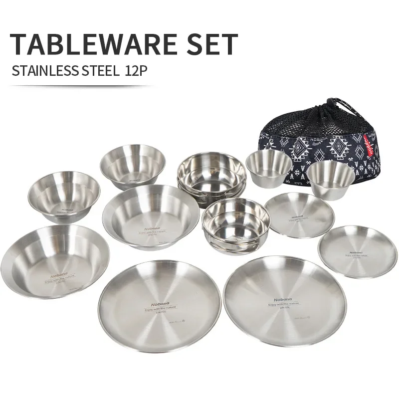 12PCS Portable Outdoor Tablewa - огляд і ціна Camping Cooking Dining Set