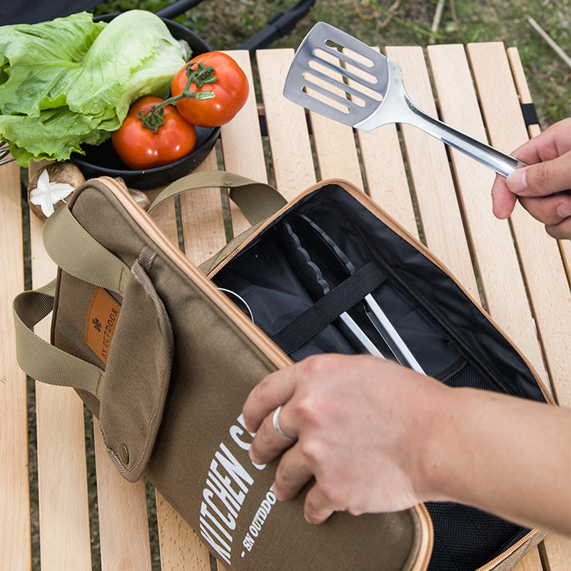 8pcs Camping Kitchen Cookware  - огляд і ціна Camping Cooking Organizer