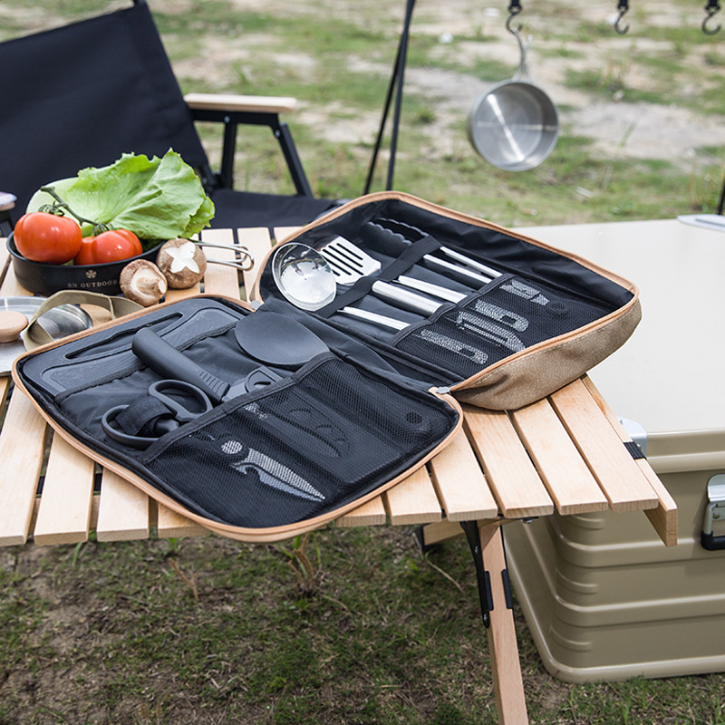 8pcs Camping Kitchen Cookware  - огляд і ціна Camping Cooking Organizer