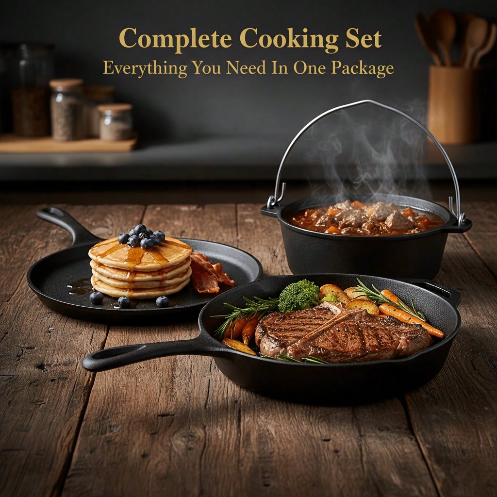 PACILACK Cast Iron Pots And Pa - огляд і ціна Camp Dutch Oven Cast