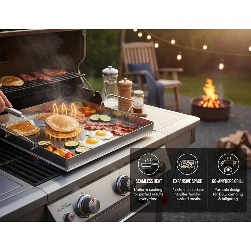 Universal Flat Top Griddle 18x - огляд і ціна Camping Cooking Flat Top