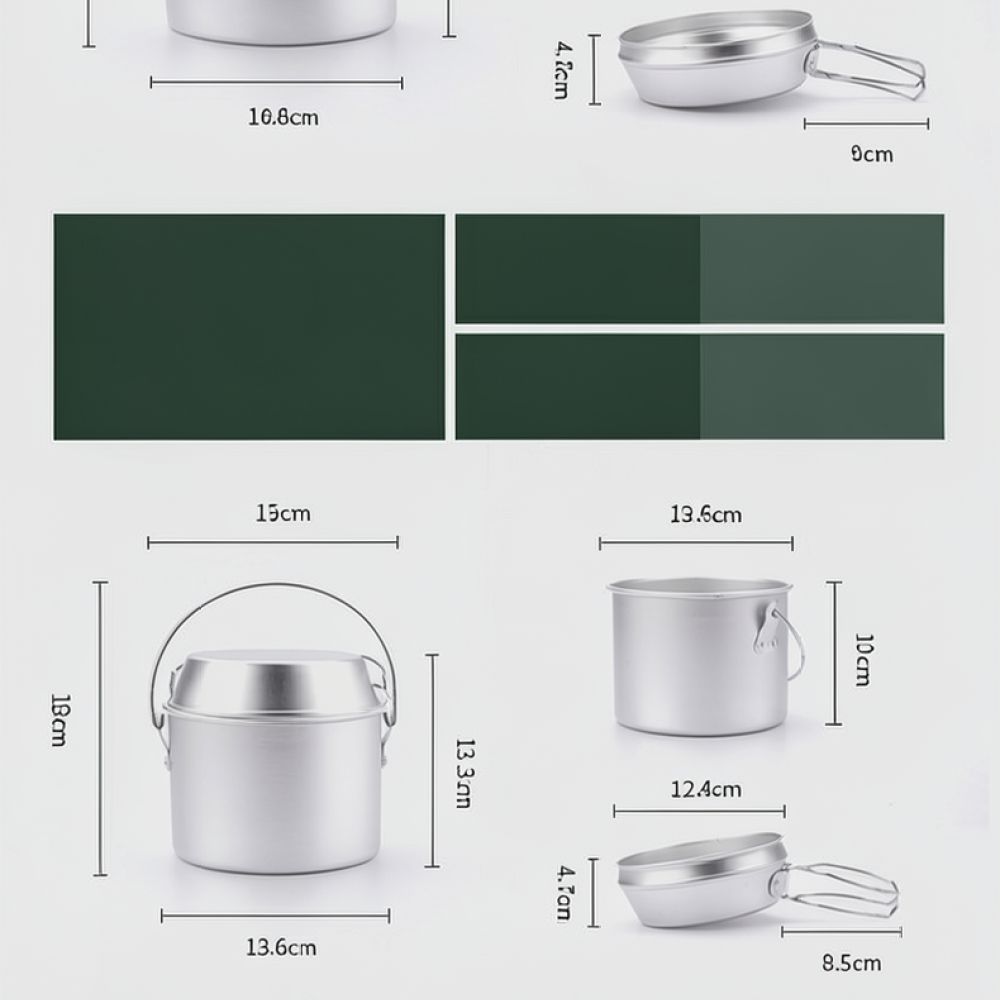Portable Aluminum Camping Pot  - огляд і ціна Camping Cooking Dining Set
