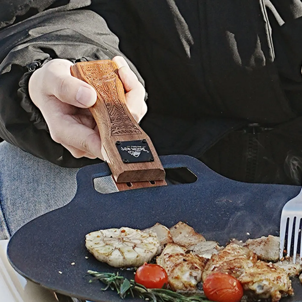 Outdoor Natural Wood Grill Pan - огляд і ціна Camping Hiking Cooking