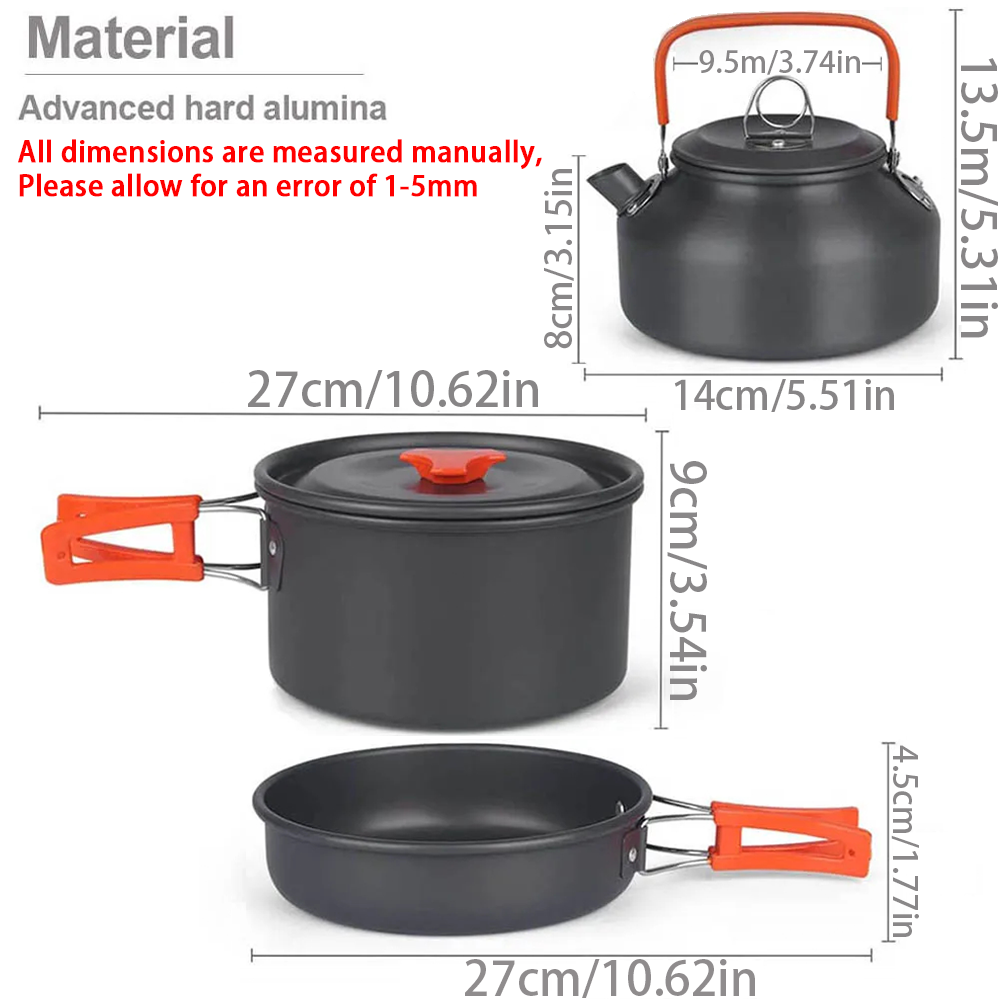 1pcs/1set Camping Cookware Kit - огляд і ціна Camping Cooking Organizer