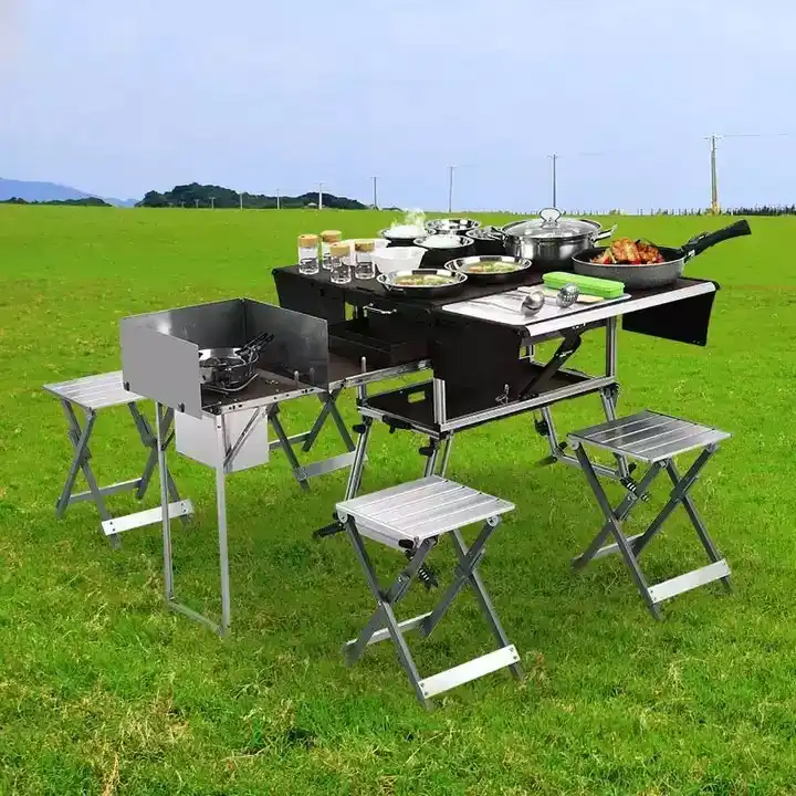 Portable Outdoor Folding Food  - огляд і ціна Camping Cooking Dining Set