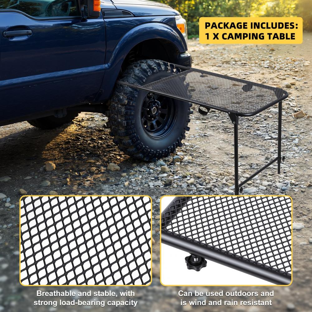 Tire Mount Camping Desk, Steel - огляд і ціна Camping Cooking Table